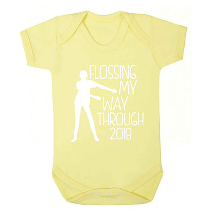 Flossing my way through 2018 Baby Vest pale yellow 18-24 months