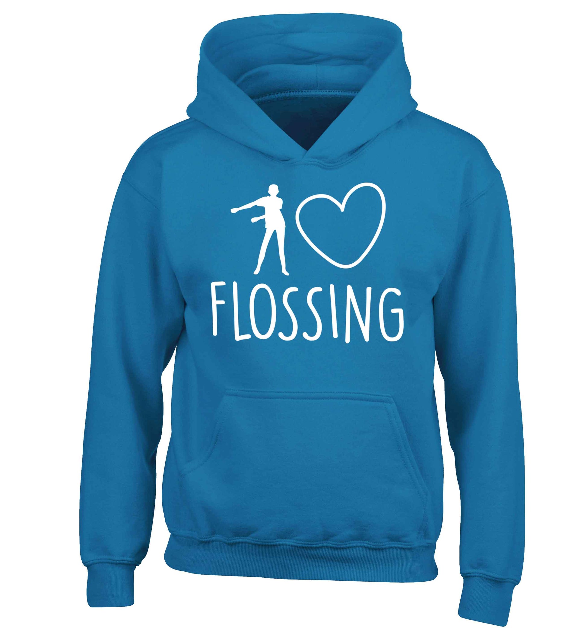 I love flossing children's blue hoodie 12-13 Years