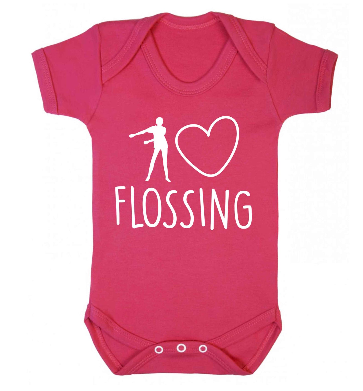 I love flossing Baby Vest dark pink 18-24 months
