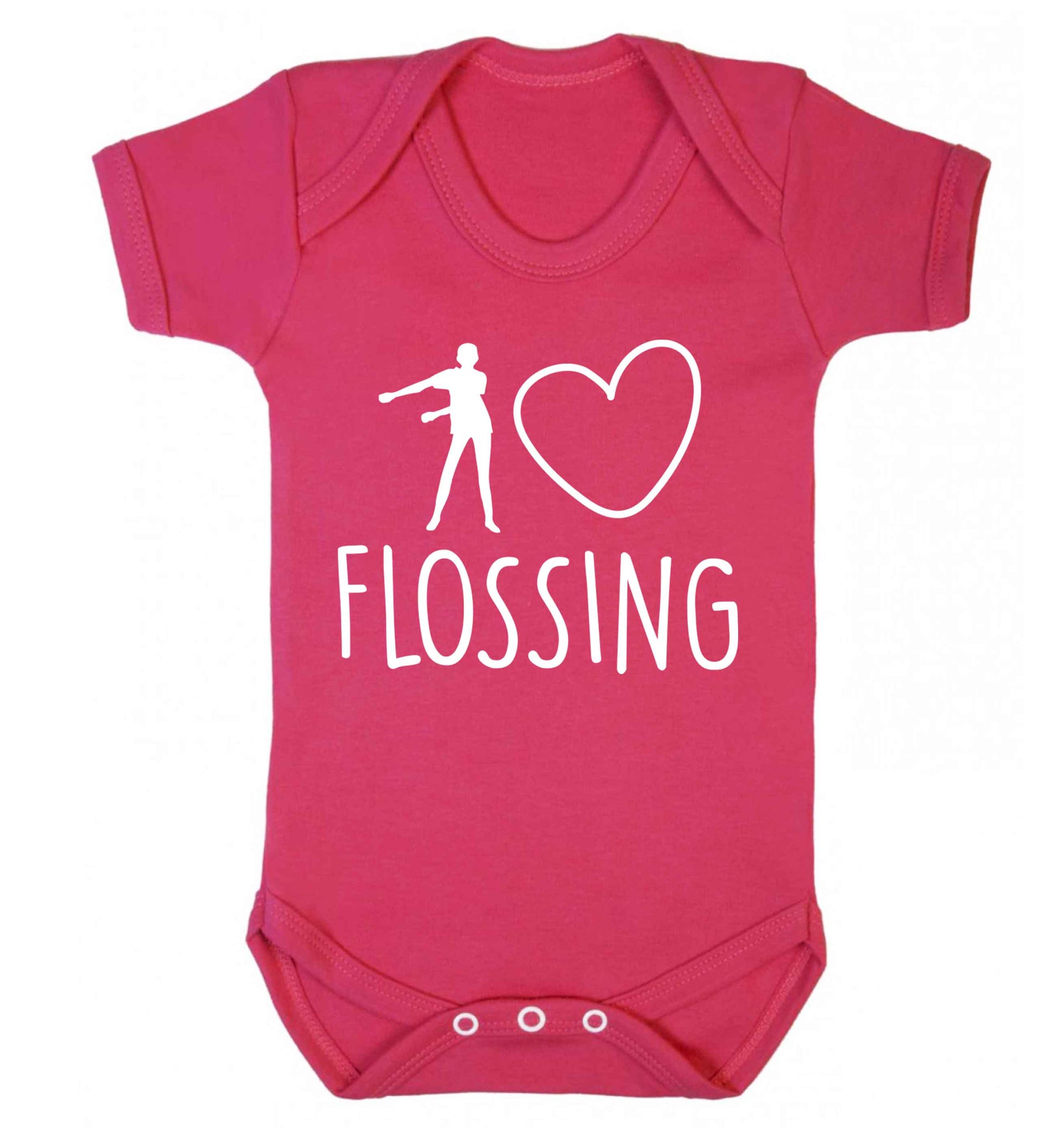 I love flossing Baby Vest dark pink 18-24 months
