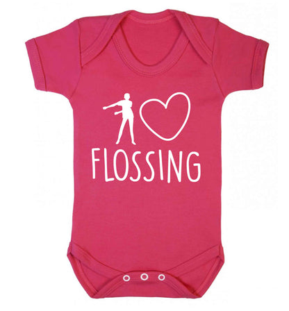 I love flossing Baby Vest dark pink 18-24 months