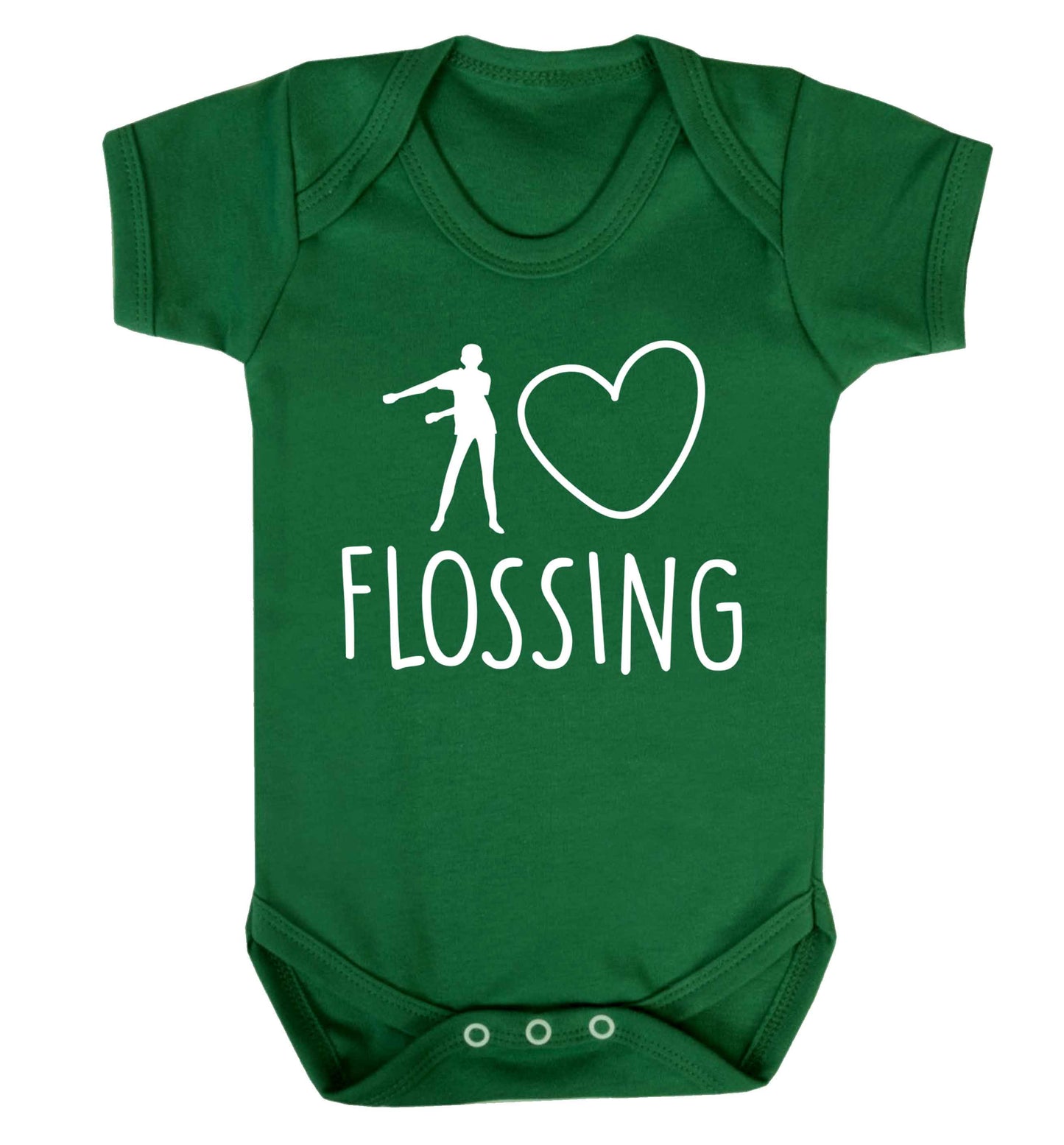 I love flossing Baby Vest green 18-24 months