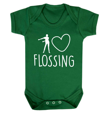 I love flossing Baby Vest green 18-24 months