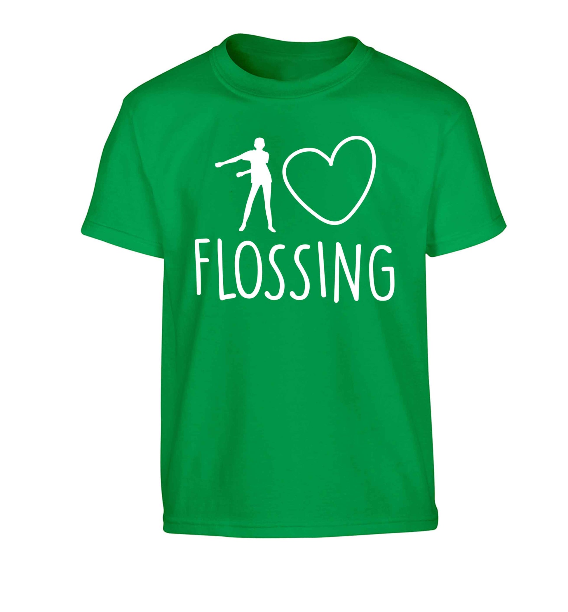 I love flossing Children's green Tshirt 12-13 Years