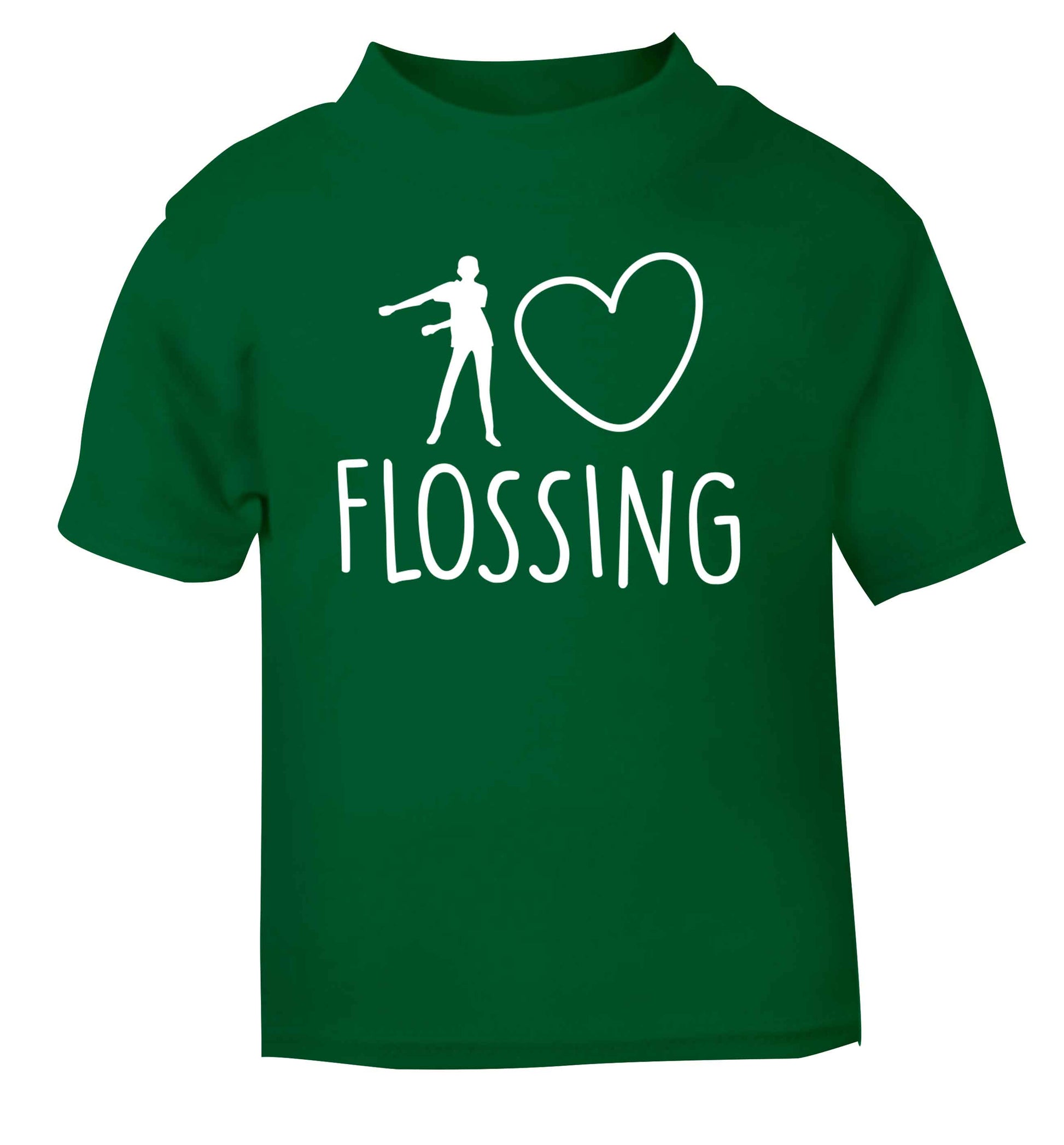 I love flossing green Baby Toddler Tshirt 2 Years