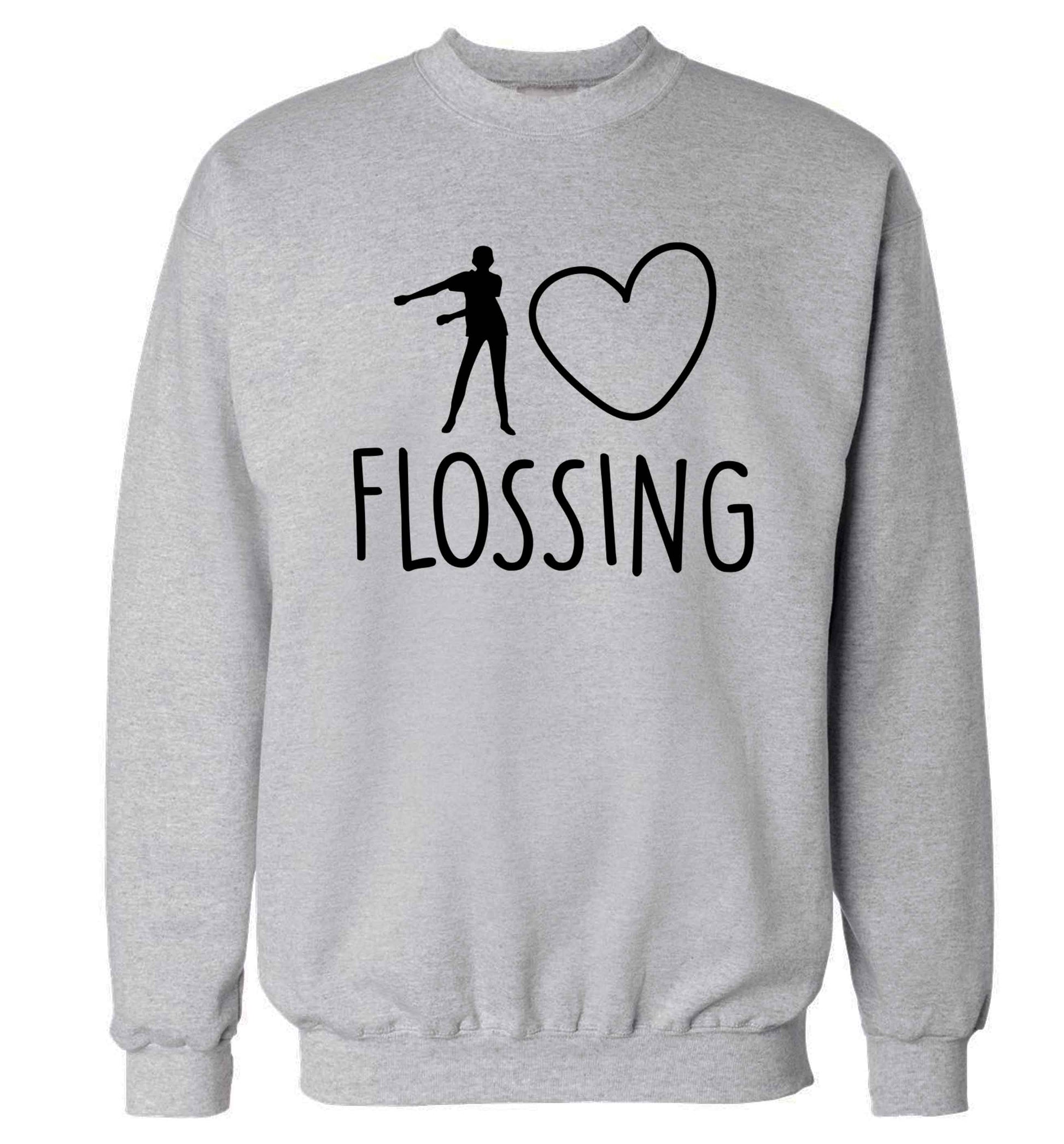I love flossing Adult's unisex grey Sweater 2XL