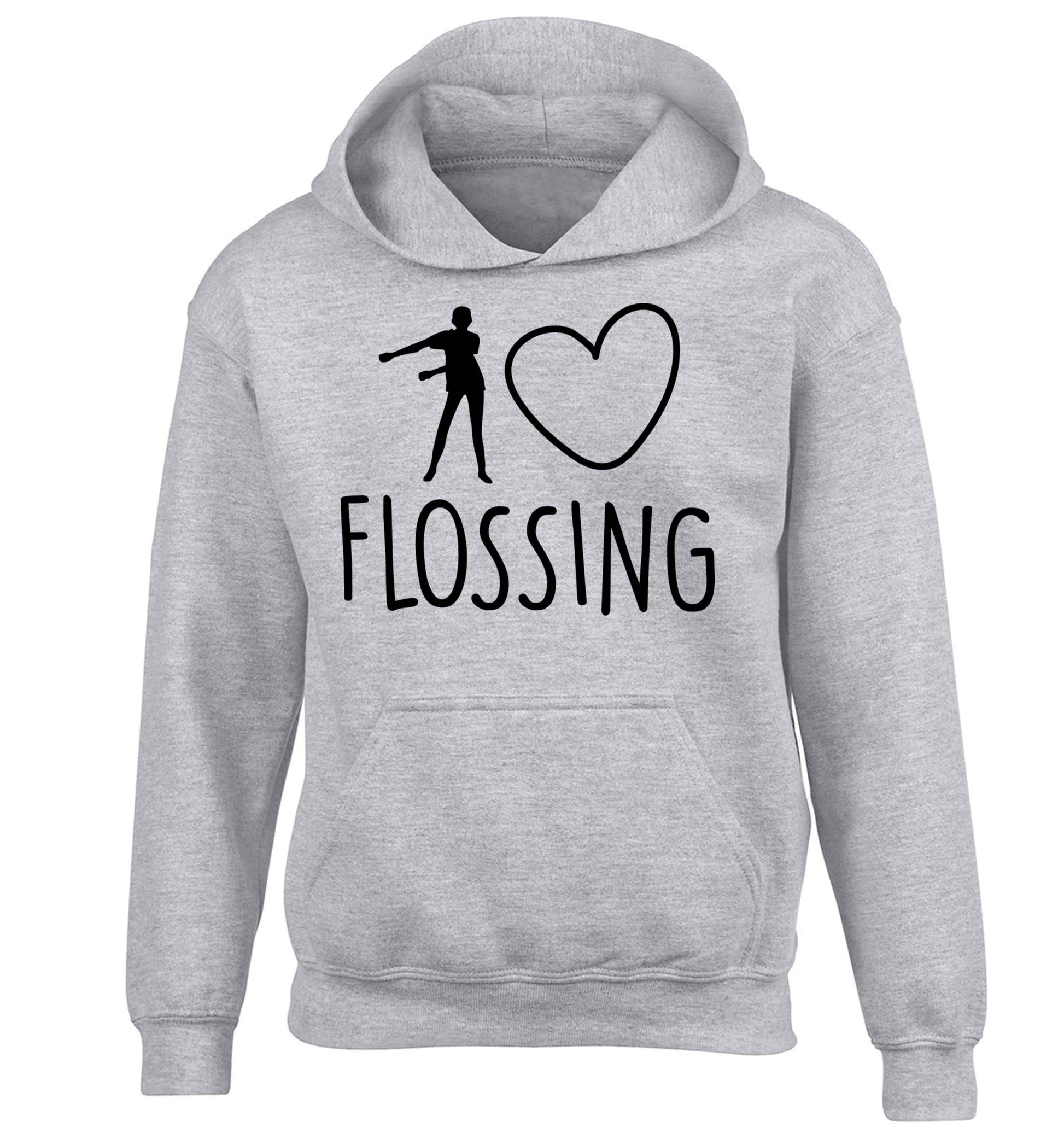 I love flossing children's grey hoodie 12-13 Years