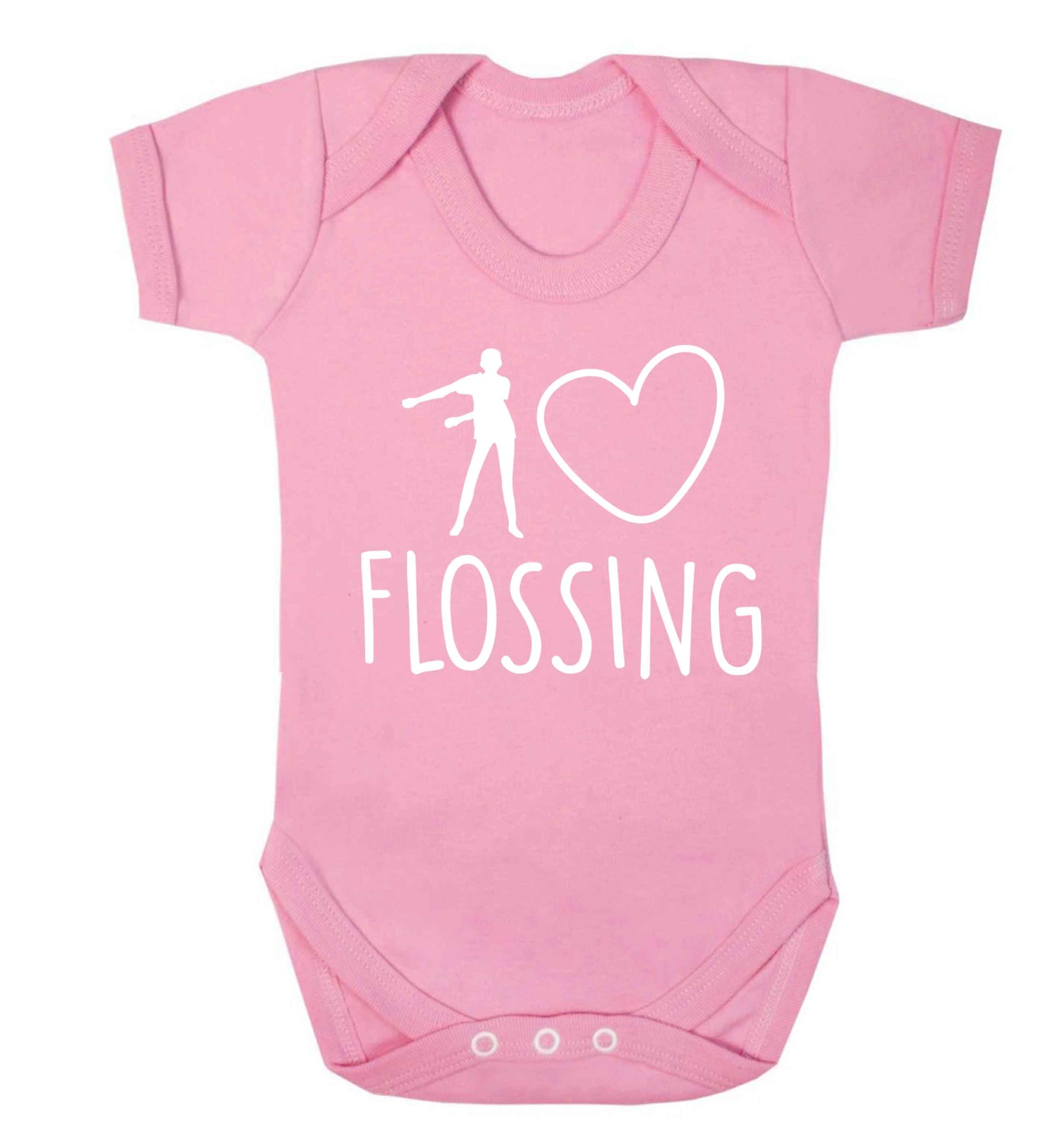 I love flossing Baby Vest pale pink 18-24 months