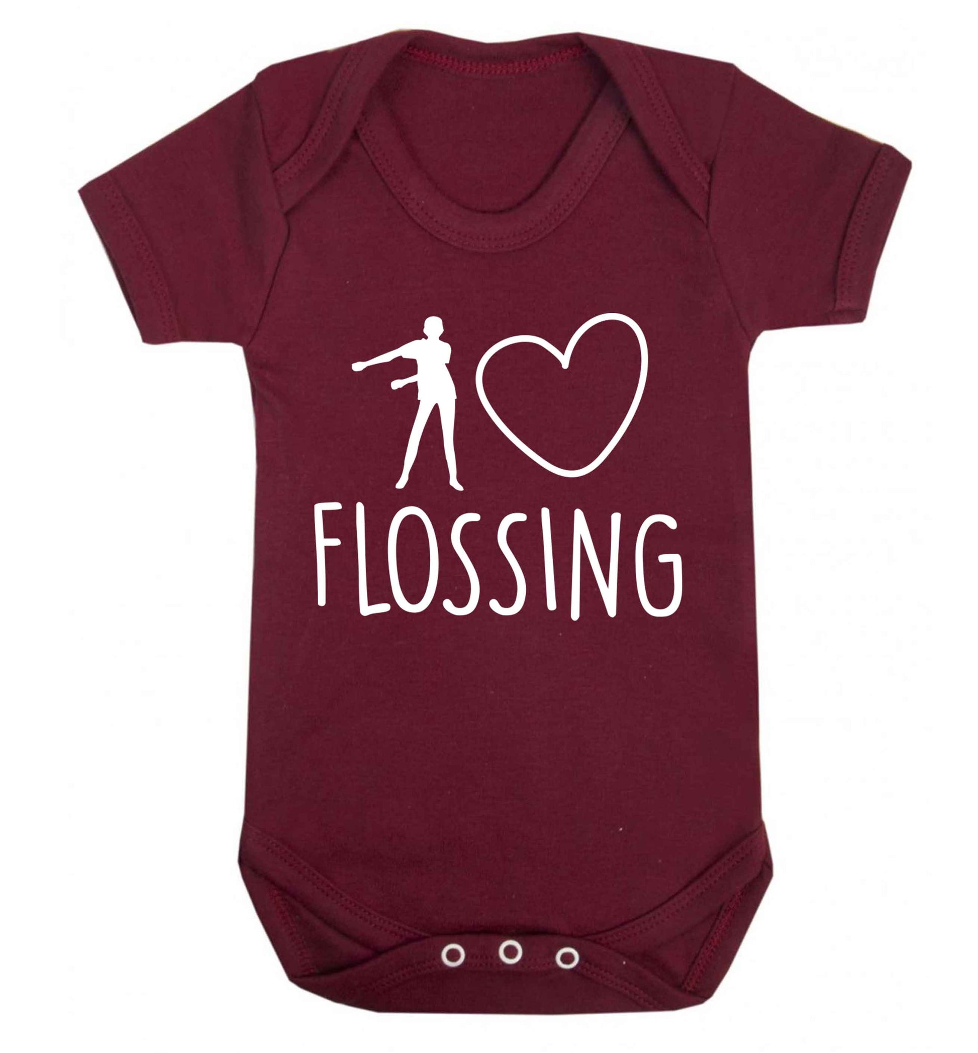I love flossing Baby Vest maroon 18-24 months