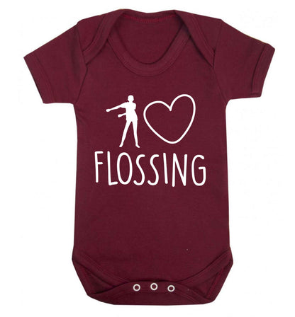 I love flossing Baby Vest maroon 18-24 months