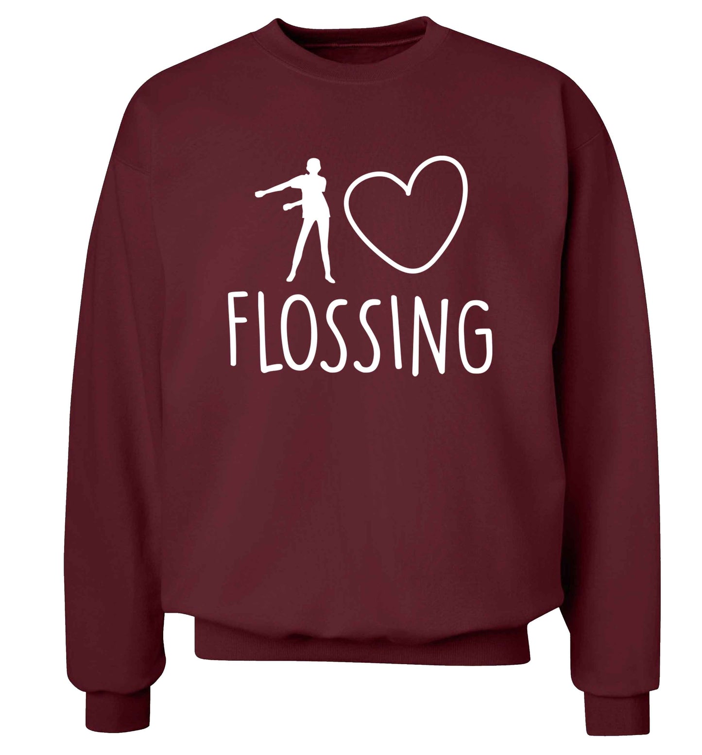I love flossing Adult's unisex maroon Sweater 2XL