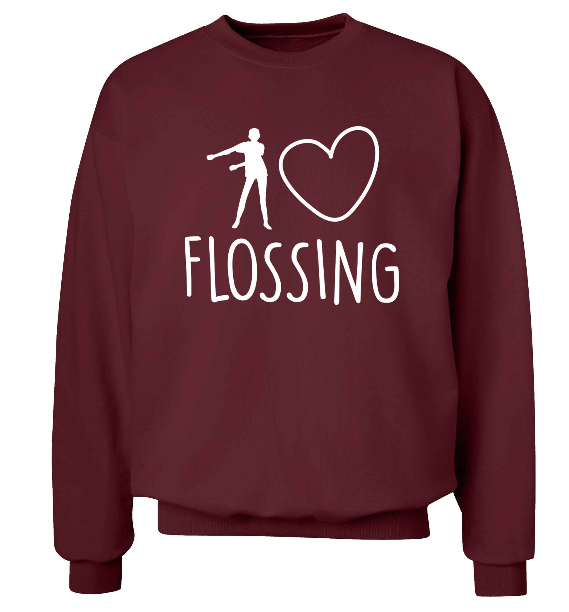 I love flossing Adult's unisex maroon Sweater 2XL
