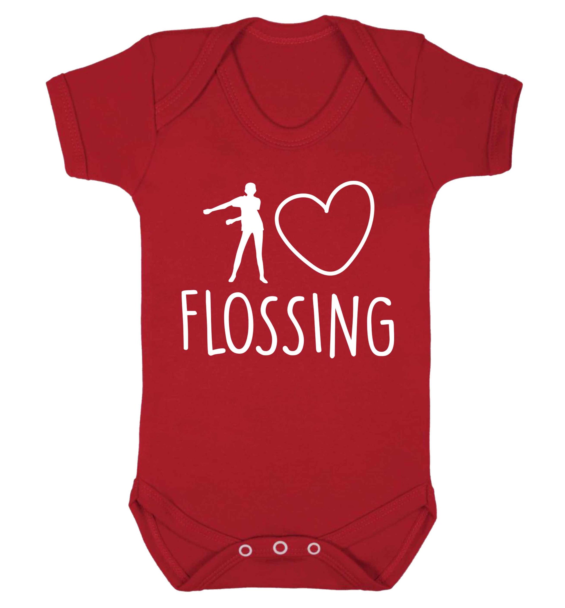 I love flossing Baby Vest red 18-24 months