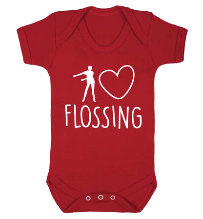 I love flossing Baby Vest red 18-24 months