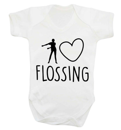 I love flossing Baby Vest white 18-24 months