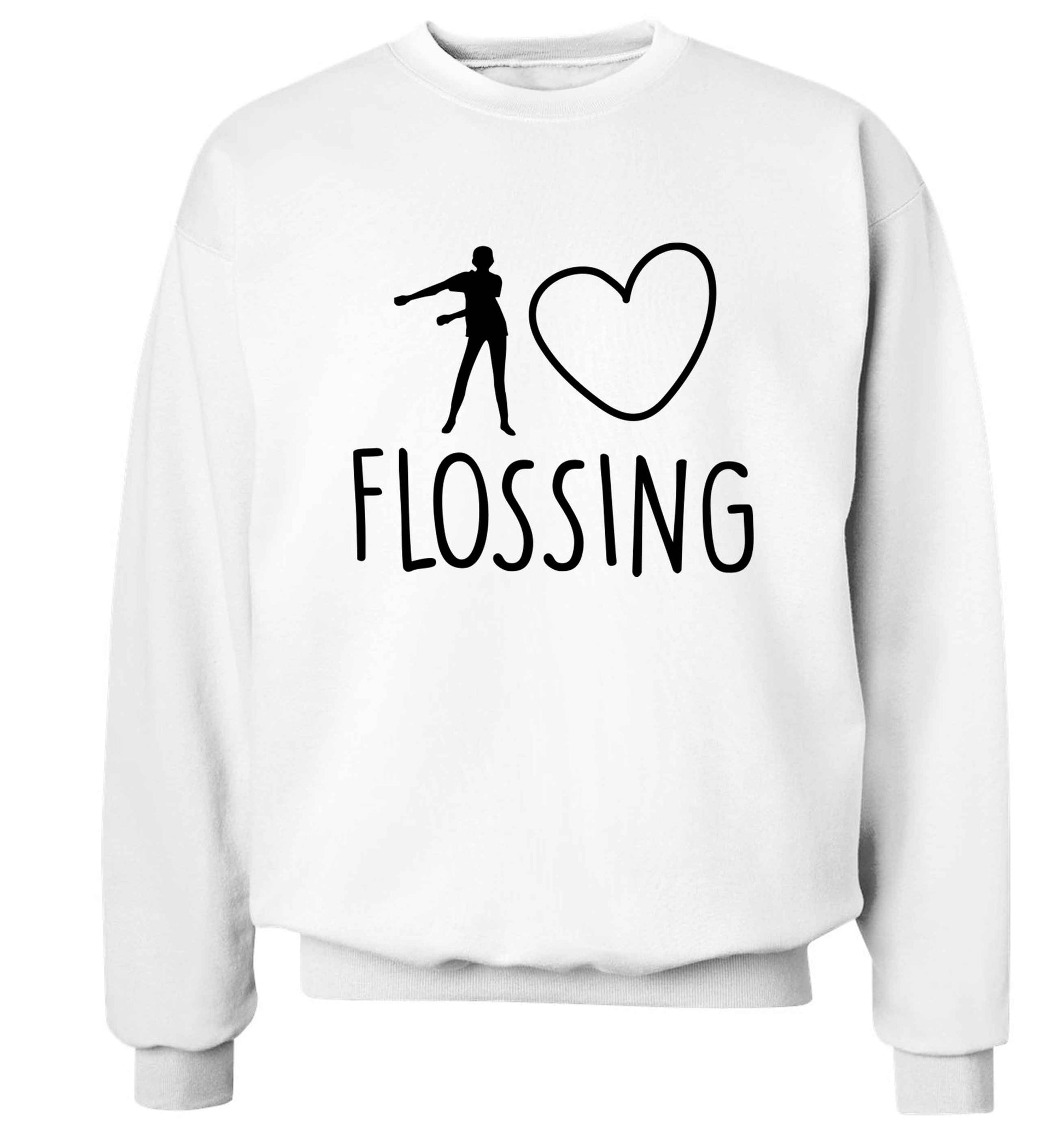 I love flossing Adult's unisex white Sweater 2XL