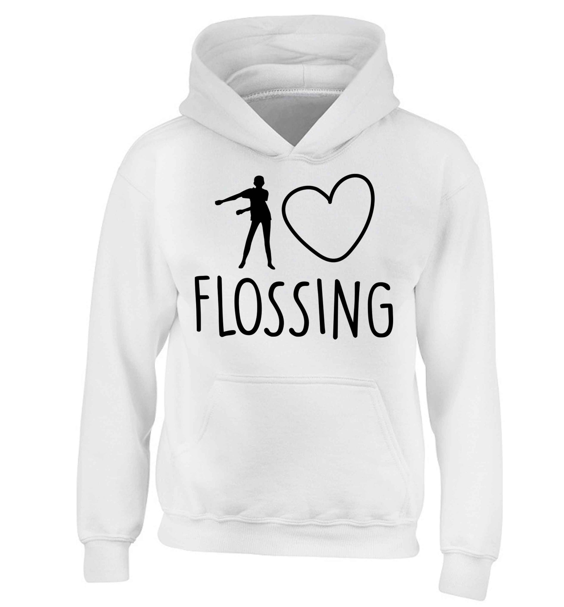 I love flossing children's white hoodie 12-13 Years