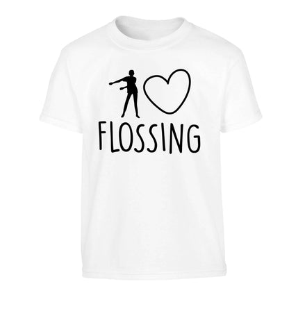 I love flossing Children's white Tshirt 12-13 Years