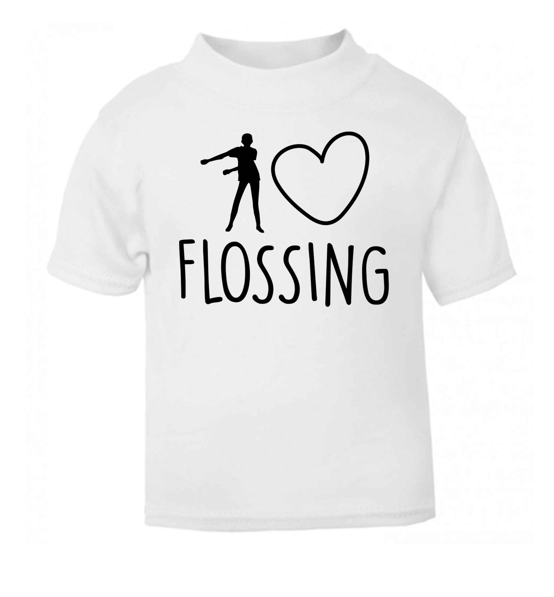 I love flossing white Baby Toddler Tshirt 2 Years