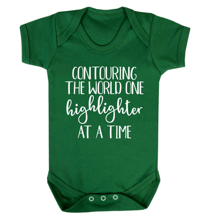 Contouring the world one highlighter and a time Baby Vest green 18-24 months