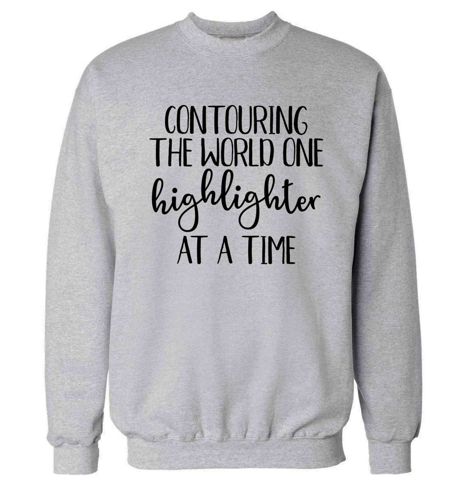 Contouring the world one highlighter and a time Adult's unisex grey Sweater 2XL