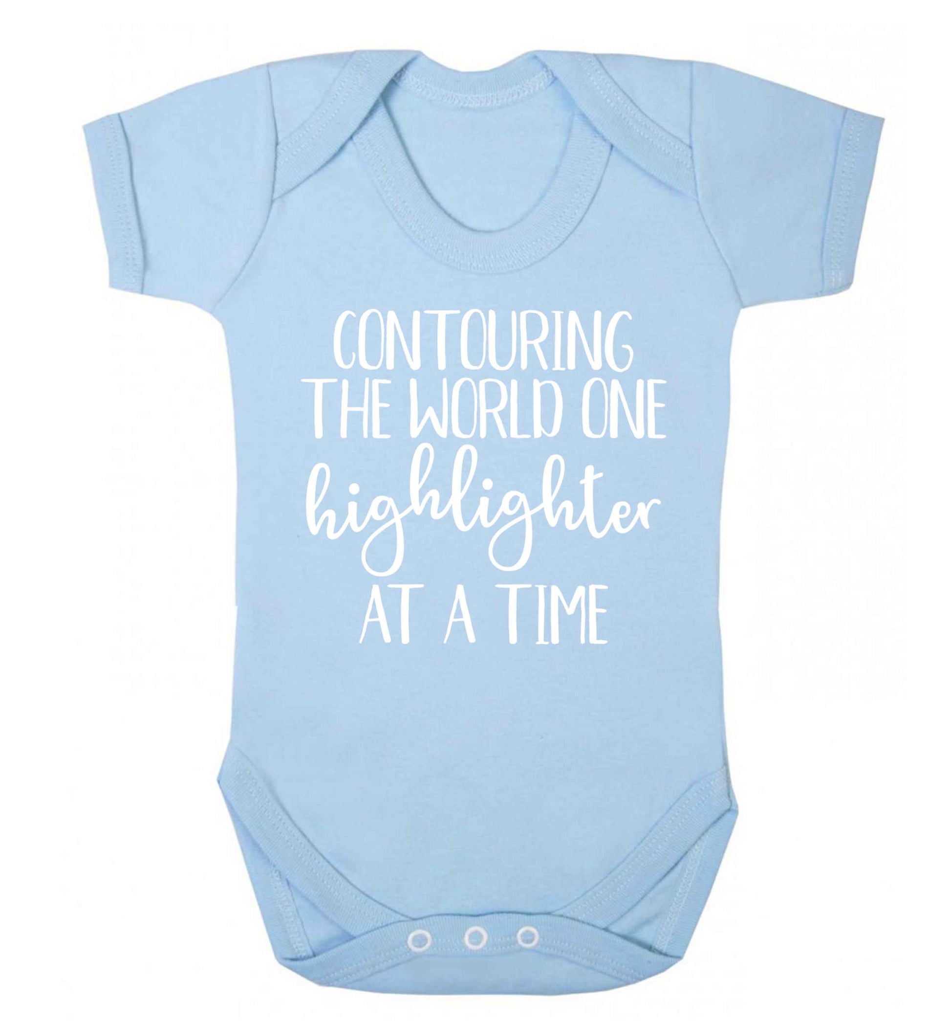 Contouring the world one highlighter and a time Baby Vest pale blue 18-24 months