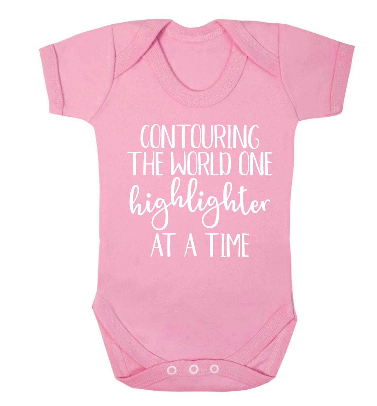 Contouring the world one highlighter and a time Baby Vest pale pink 18-24 months