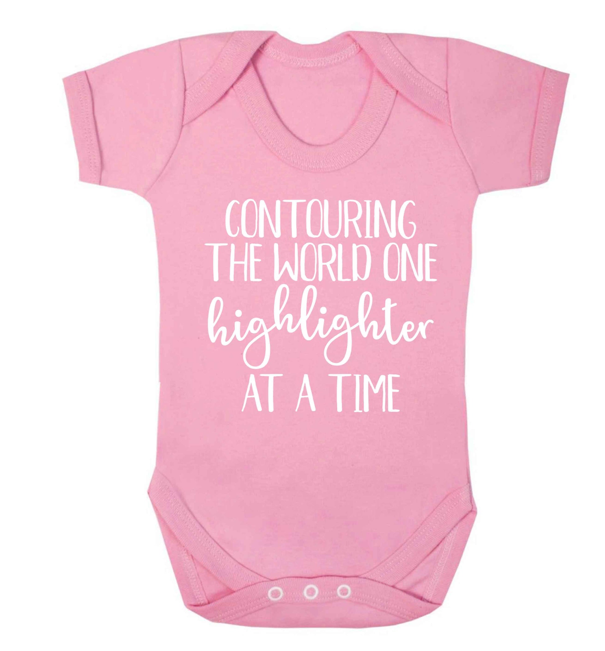Contouring the world one highlighter and a time Baby Vest pale pink 18-24 months