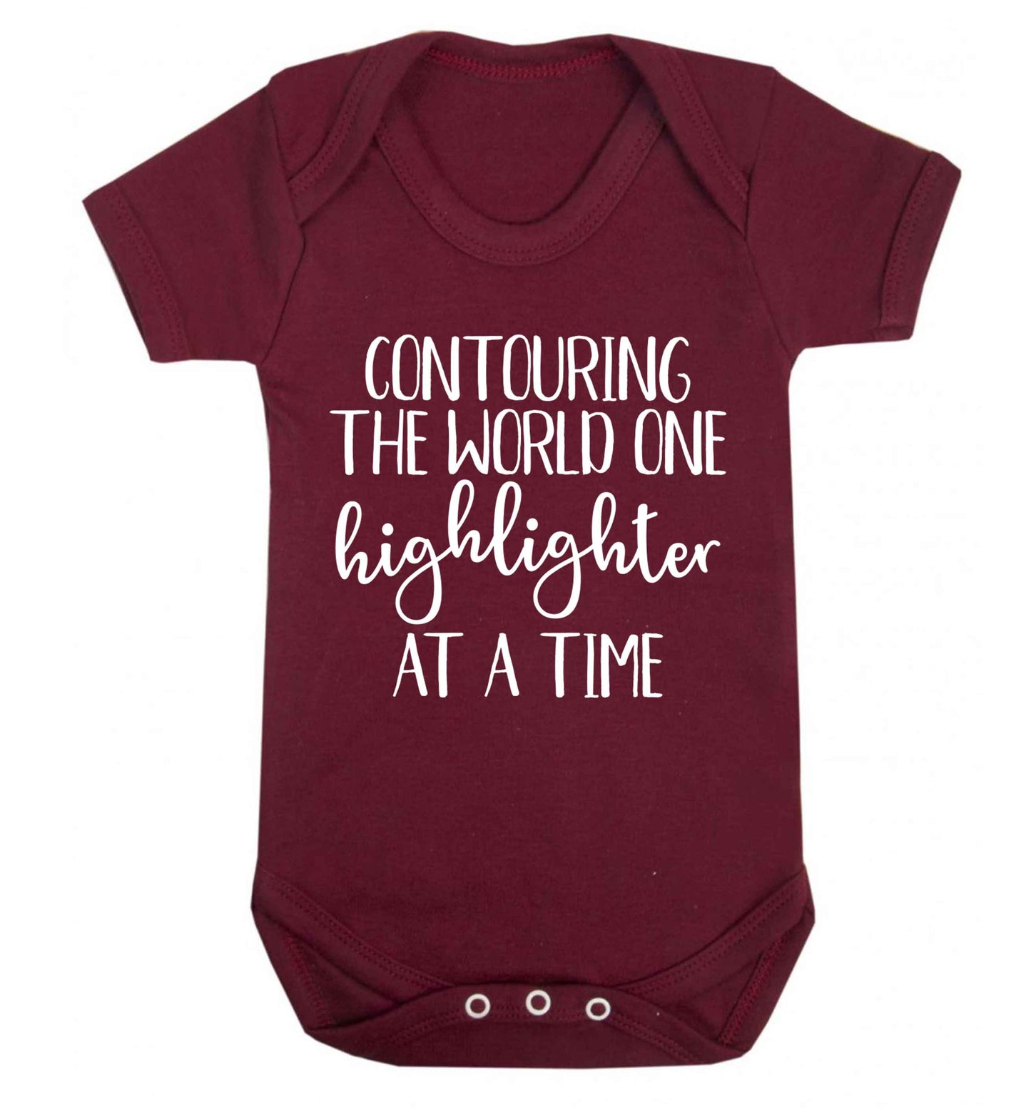 Contouring the world one highlighter and a time Baby Vest maroon 18-24 months