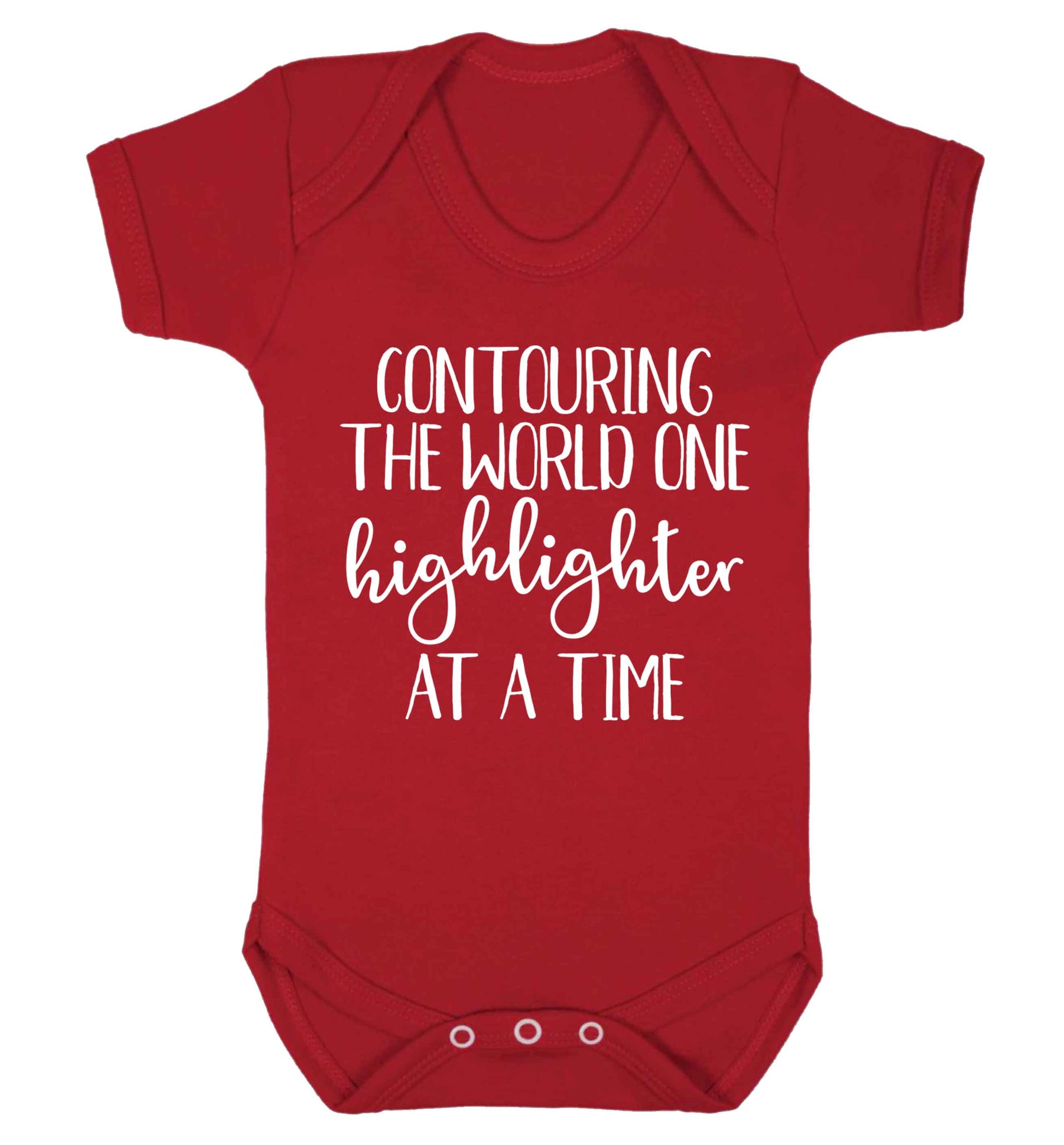 Contouring the world one highlighter and a time Baby Vest red 18-24 months