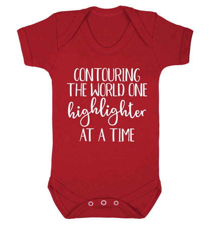 Contouring the world one highlighter and a time Baby Vest red 18-24 months