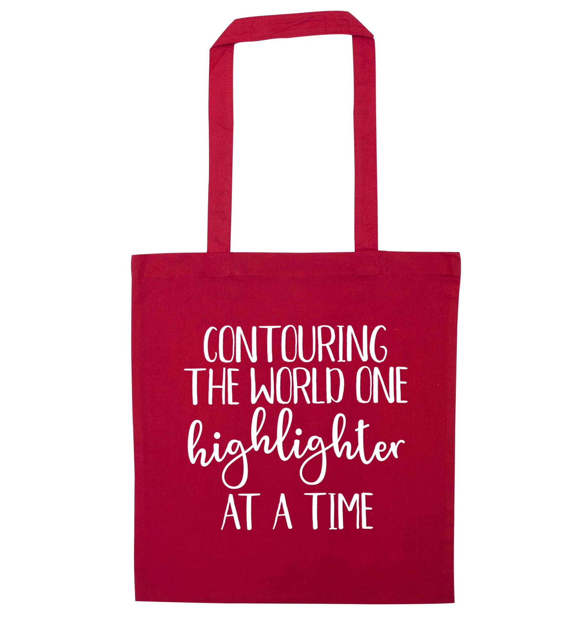 Contouring the world one highlighter and a time red tote bag