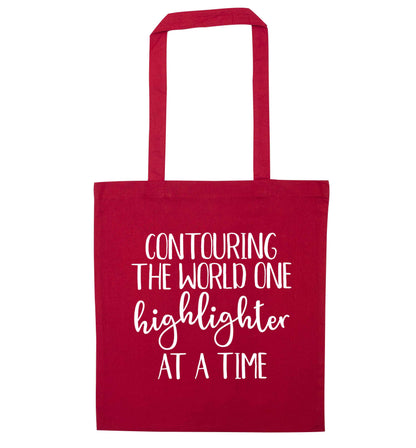 Contouring the world one highlighter and a time red tote bag