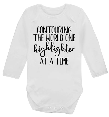 Contouring the world one highlighter and a time Baby Vest long sleeved white 6-12 months