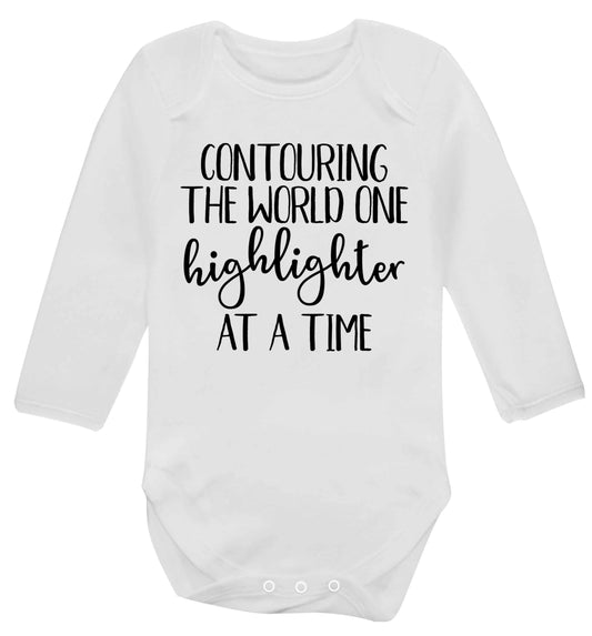 Contouring the world one highlighter and a time Baby Vest long sleeved white 6-12 months
