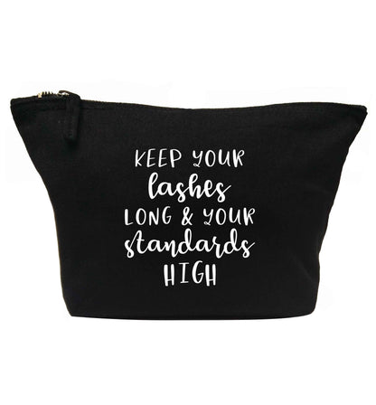 Keep your lashes long and your standards high | makeup / wash bag