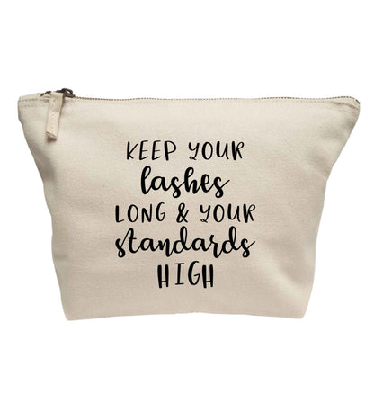 Keep your lashes long and your standards high | makeup / wash bag