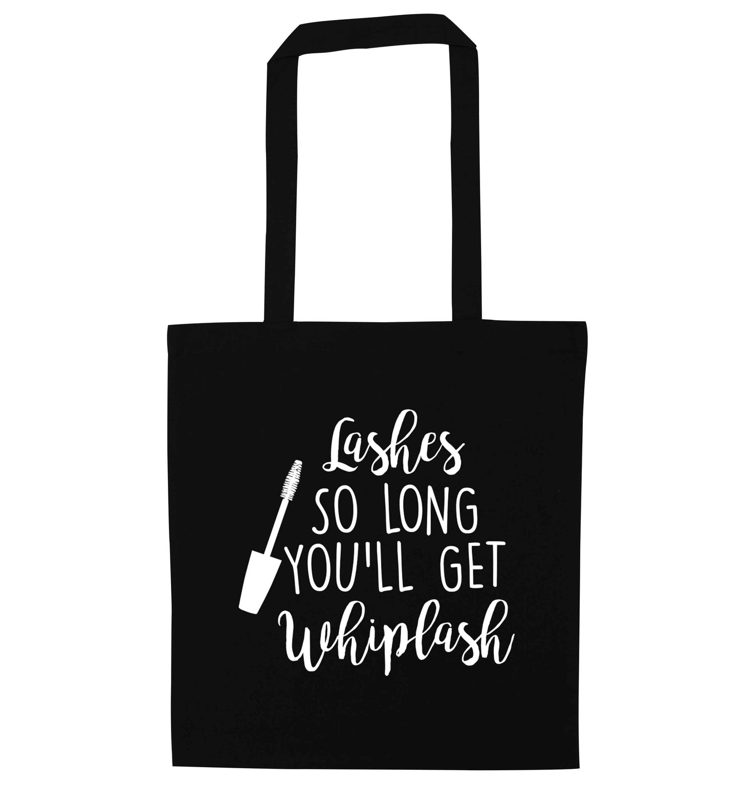 Lashes so long you'll get whiplash black tote bag