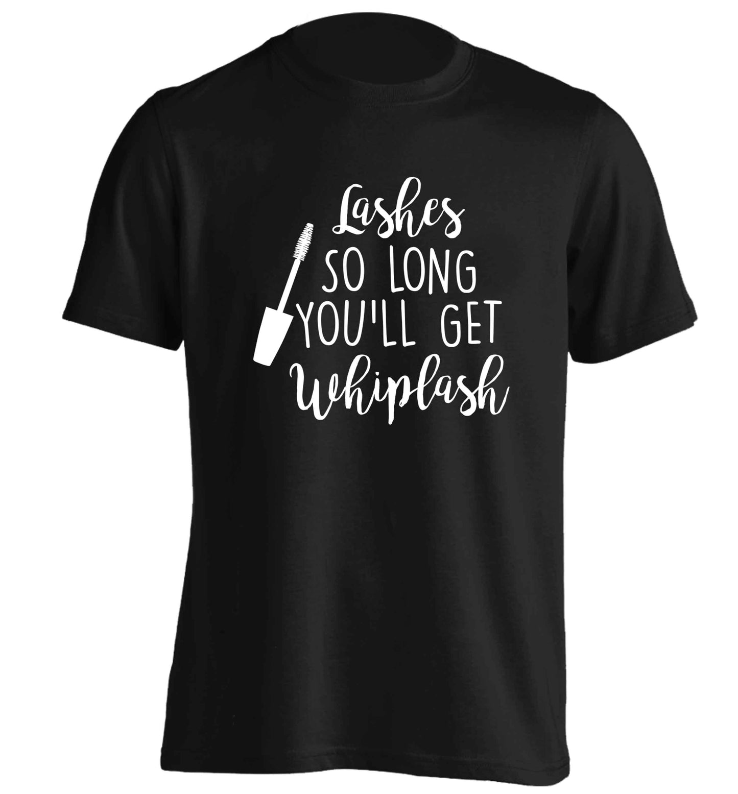 Lashes so long you'll get whiplash adults unisex black Tshirt 2XL