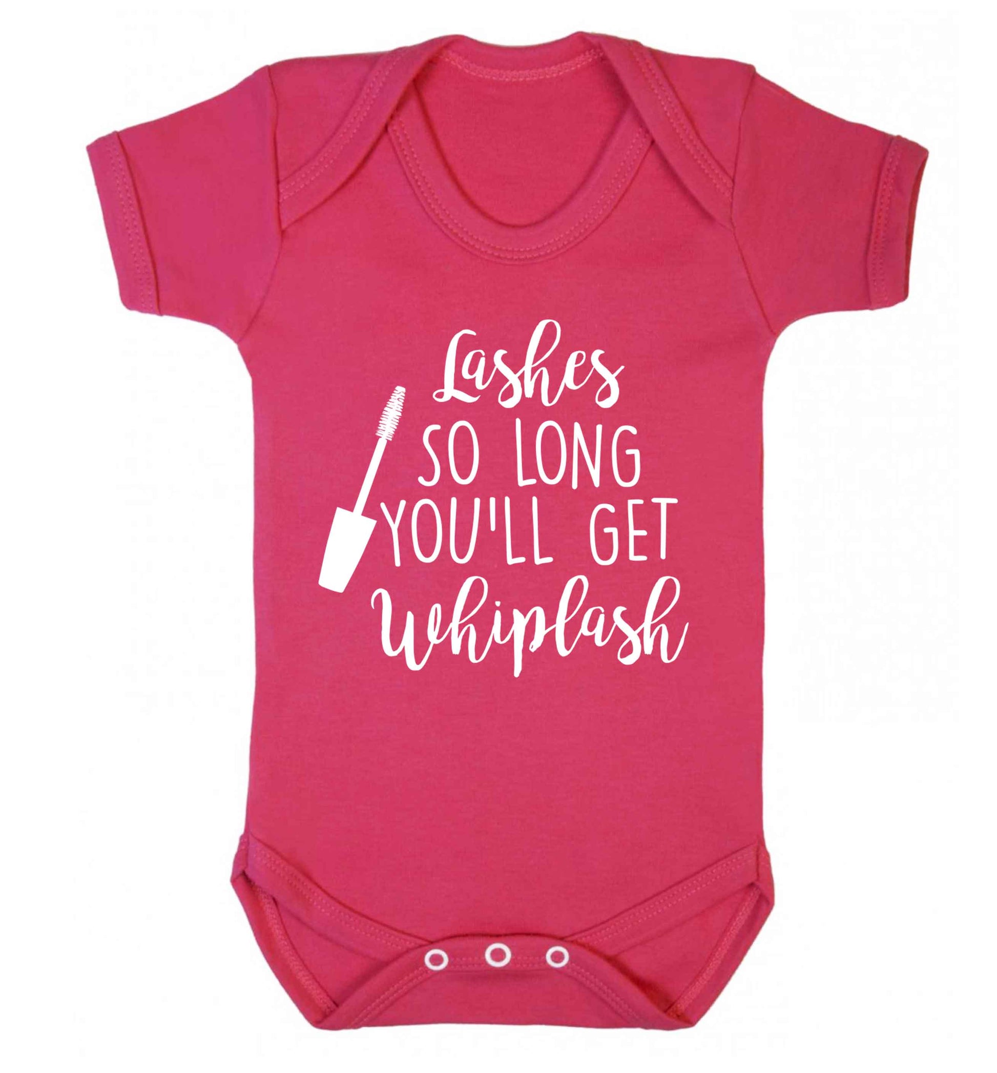 Lashes so long you'll get whiplash Baby Vest dark pink 18-24 months