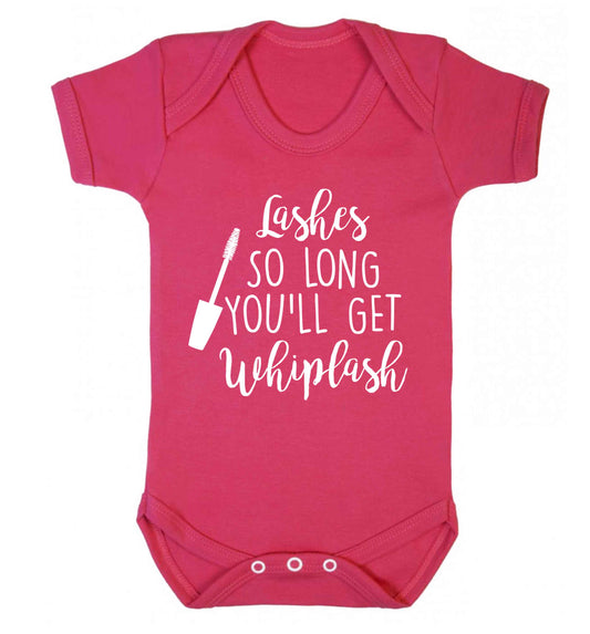 Lashes so long you'll get whiplash Baby Vest dark pink 18-24 months