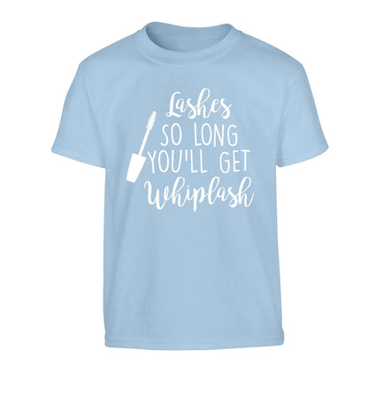 Lashes so long you'll get whiplash Children's light blue Tshirt 12-13 Years