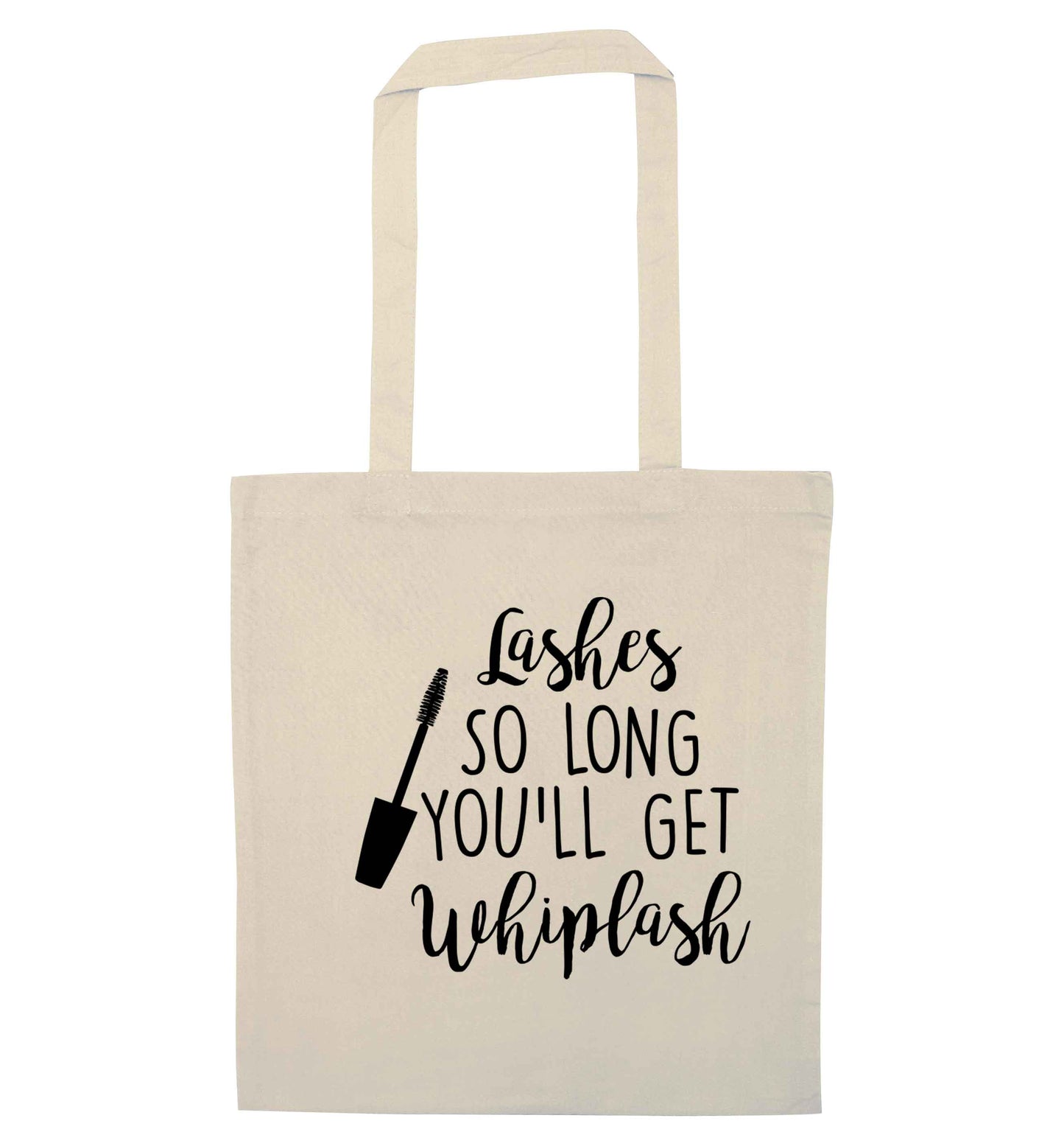 Lashes so long you'll get whiplash natural tote bag