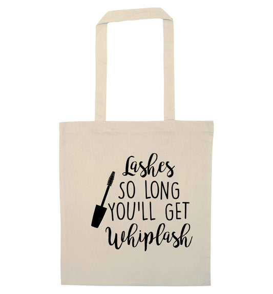 Lashes so long you'll get whiplash natural tote bag