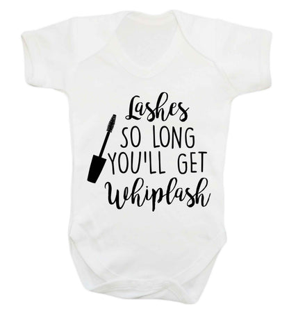 Lashes so long you'll get whiplash Baby Vest white 18-24 months