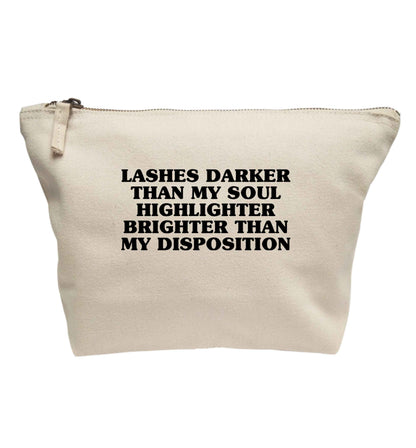 Lashes darker than my soul, highlighter brighter than my disposition | makeup / wash bag