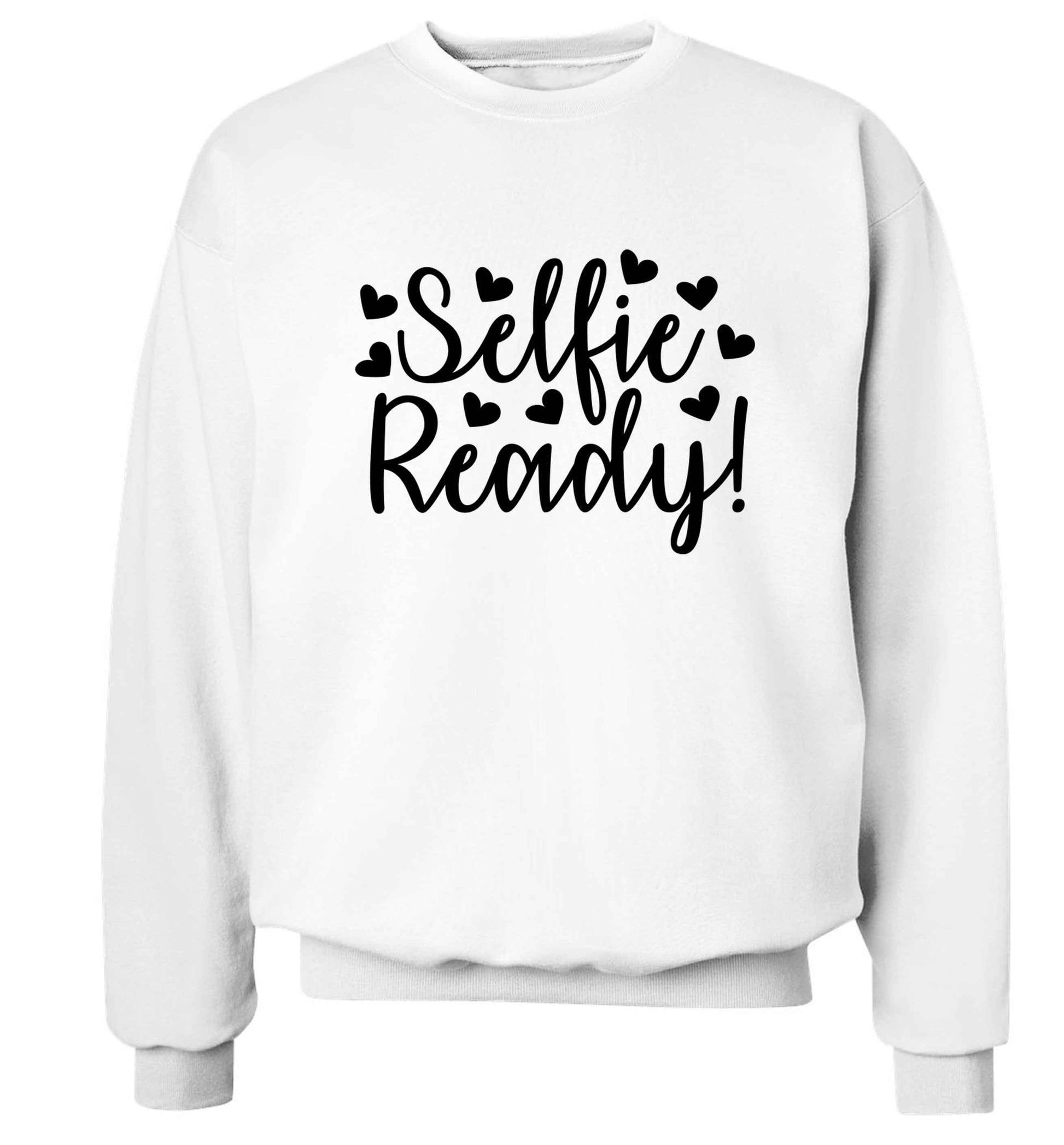 Selfie ready Adult's unisex white Sweater 2XL