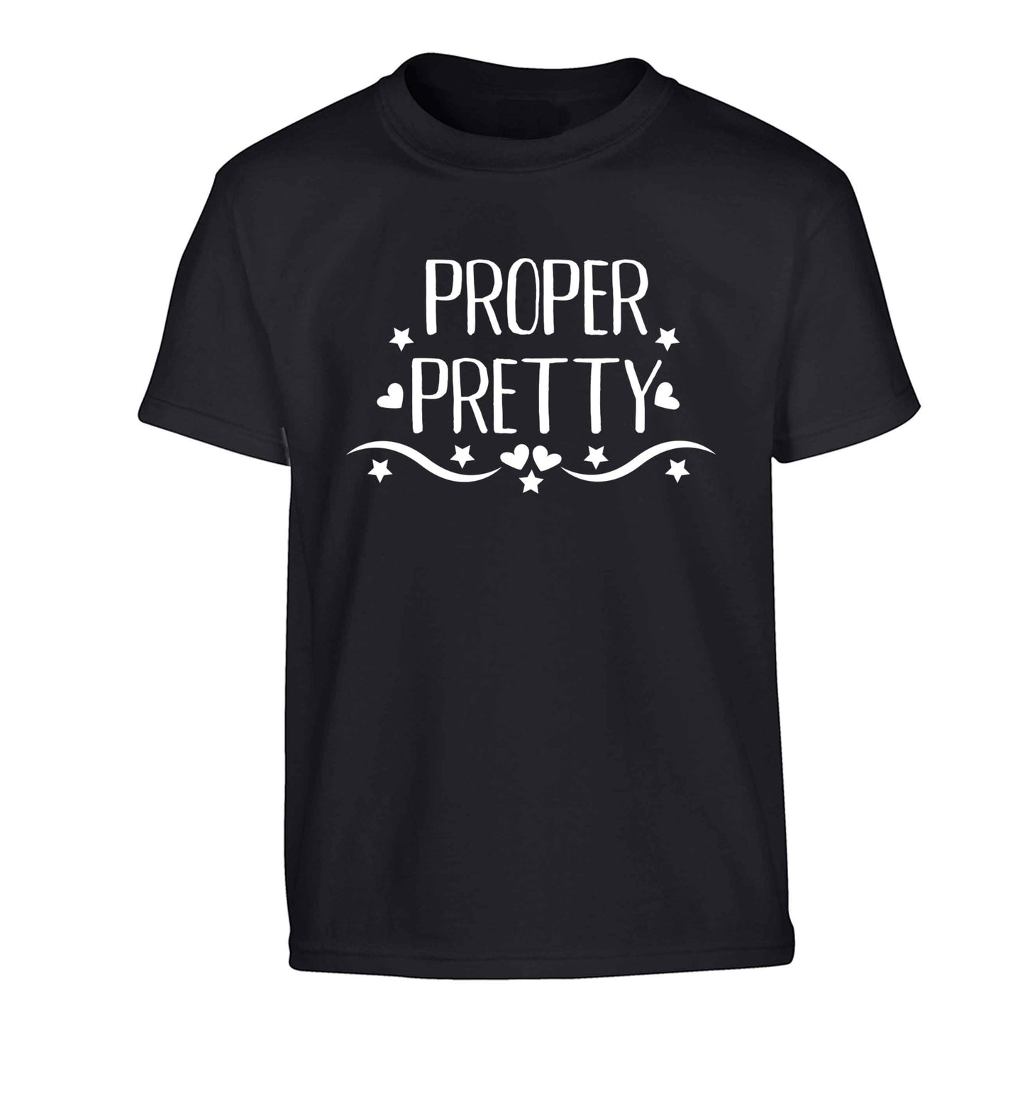 Proper pretty Children's black Tshirt 12-13 Years