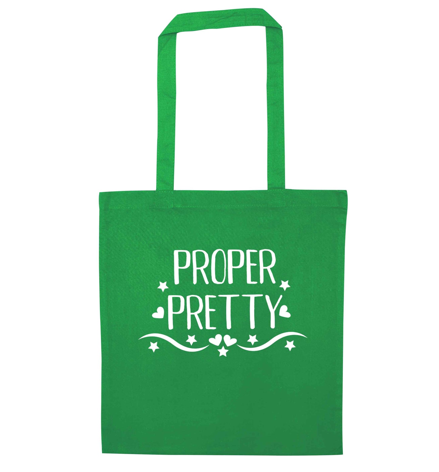 Proper pretty green tote bag