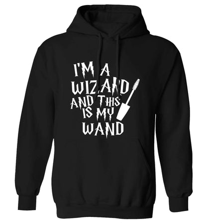 I'm a wizard and this is my wand adults unisex black hoodie 2XL
